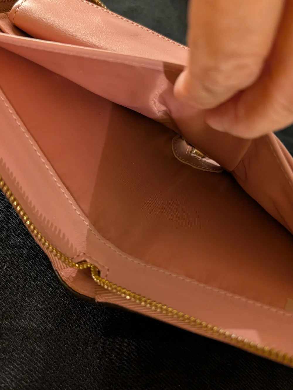 Coach Compact Zip Wallet in Dusty Rose